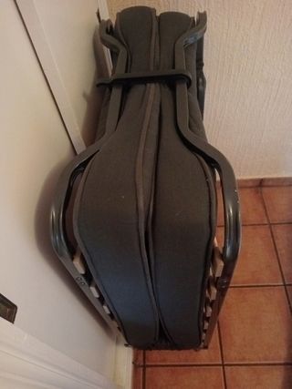 Cama plegable 80cm - Negra/Marron