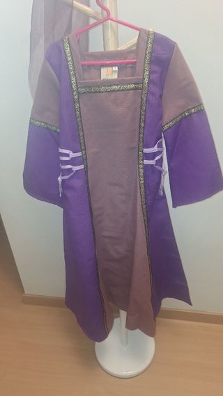Traje medieval infantil marrón-morado