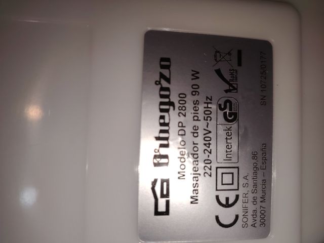 Masajeador pies Orbegozo DP 2800