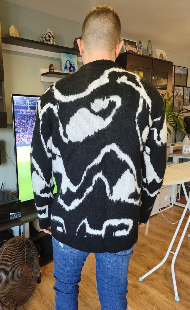 Jersey Zara L - Negro/Blanco