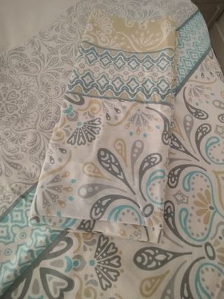 Nórdica algodón beige-teal 150cm