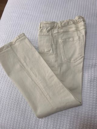 Pantalones campana MNG niña beige