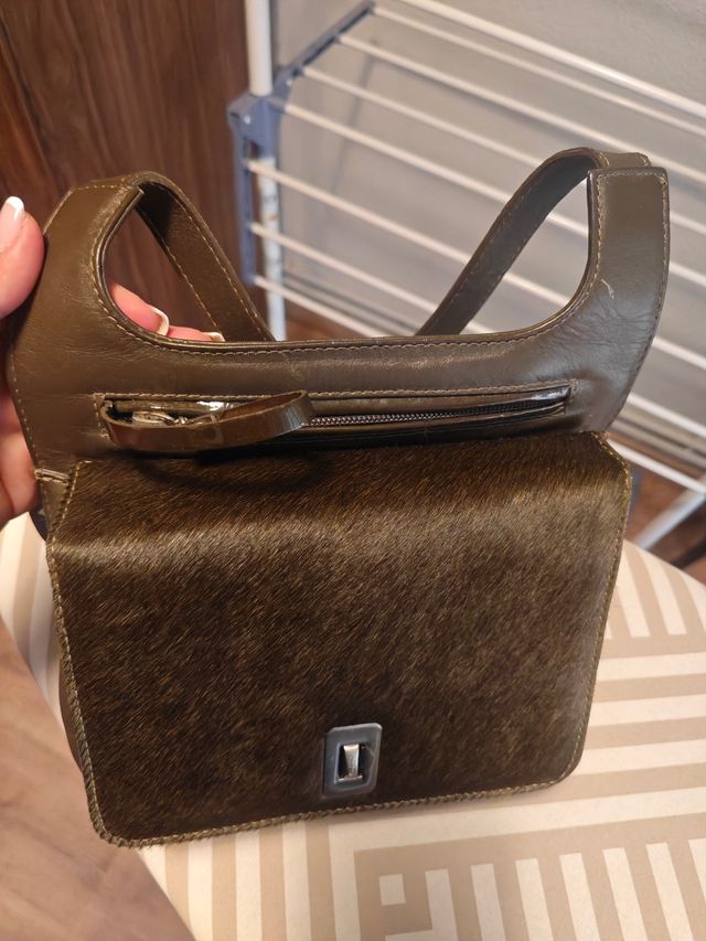 Bolso bandolera cuero marrón