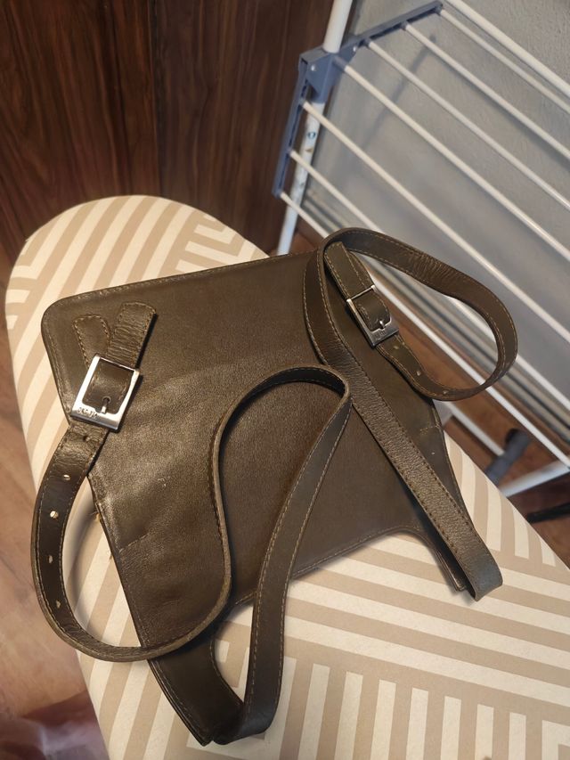 Bolso bandolera cuero marrón