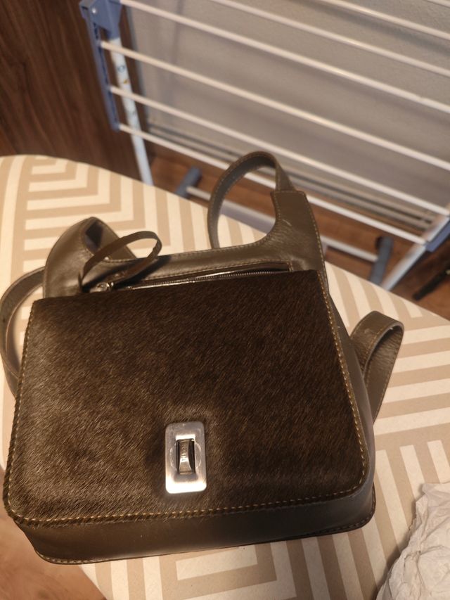 Bolso bandolera cuero marrón