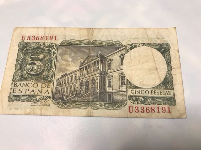 Billete 5 Pesetas España 1954