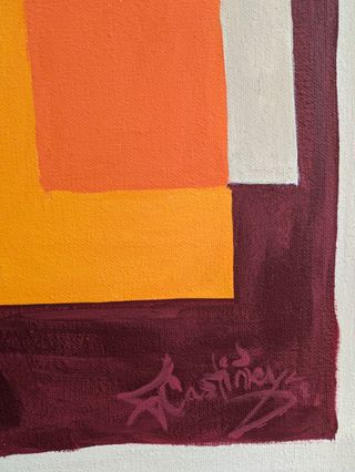 Cuadro abstracto grande moderno ORIGINAL 1 x 1 m