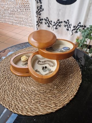 Joyero madera ovalado marrón
