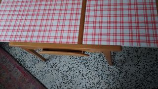 Mesa cocina extensible madera de haya + cristal