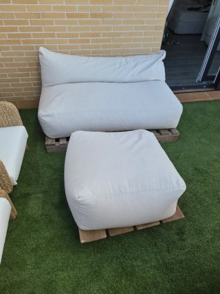 Divani e pouf da giardino beige Sklum