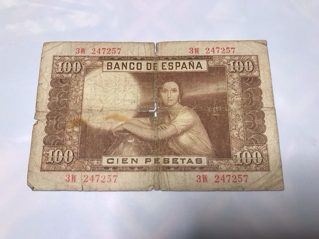 2 Billetes 100 Pesetas España año 53 y 48.
