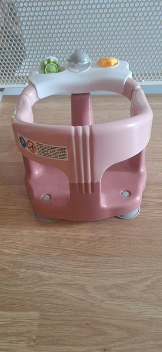 Asiento de bañera para bebé rosa Niña
