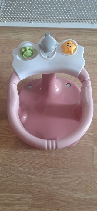 Asiento de bañera para bebé rosa Niña