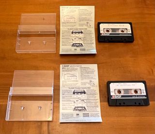 2x audio tape cassette BASF pro II Chrome 60