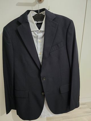 Traje pinstripe negro