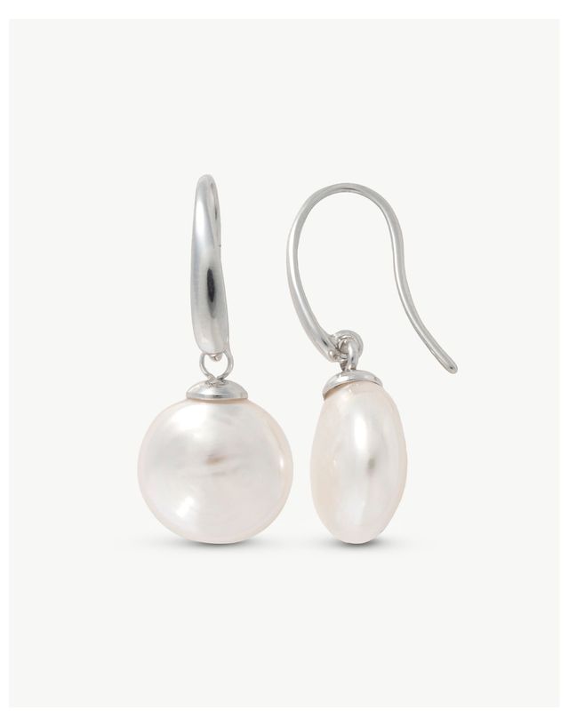 Pendientes Cortos Perla Oval 12mm Nuada Majorica