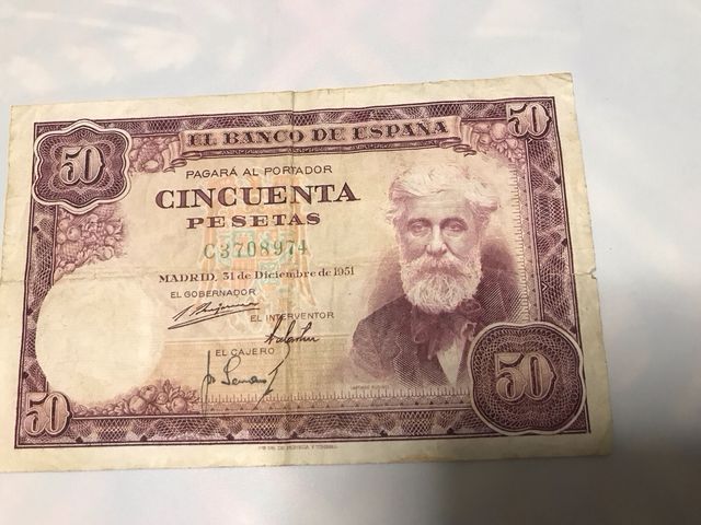 Billete 50 Pesetas España 1951