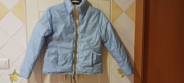 Chaqueta acolchada niña/o, azul claro, reversible