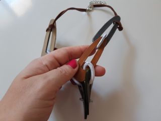 Collar cuero | Rojo, marrón