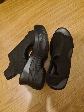 Sandalias plataforma negras talla 36