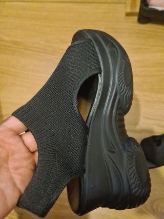 Sandalias plataforma negras talla 36