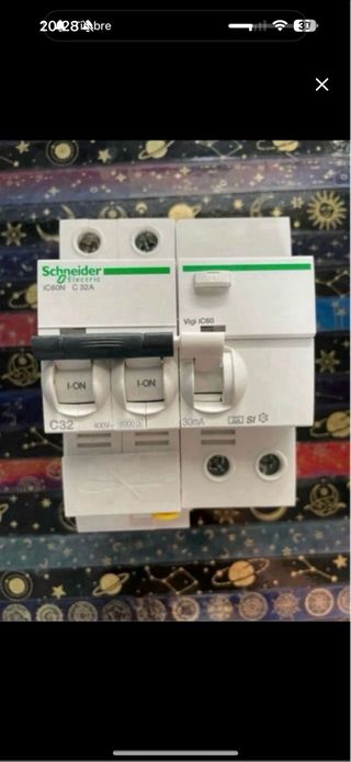 Automatico vigi Superinmunizado iC60
2P 32A 30mA