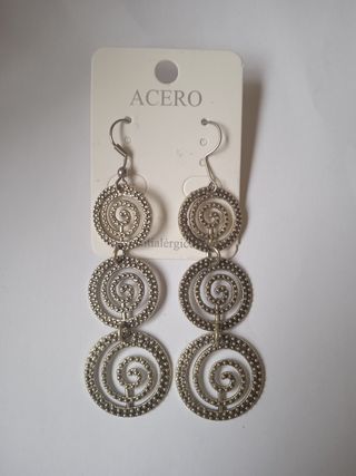 Pendientes acero largos NUEVOS