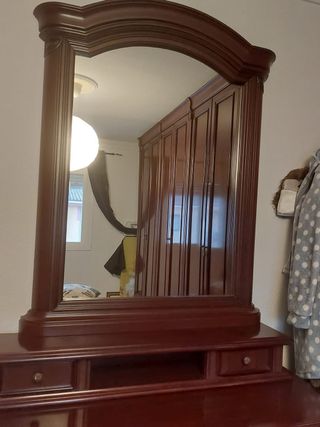 Cómoda con espejo - Madera marrón