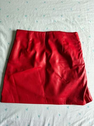 Mini Falda Zara Roja Talla S