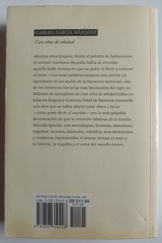 Cien años de soledad. Gabriel García Márquez