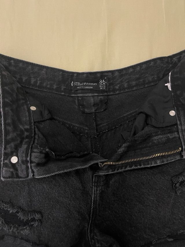 Shorts Stradivarius negro talla S