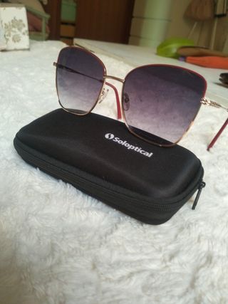 Gafas Soloptical - rojas y doradas