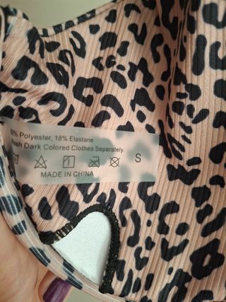 Top bikini leopardo marrón