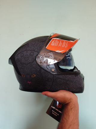 Casco moto integral talla M - Gato dibujo de gato 