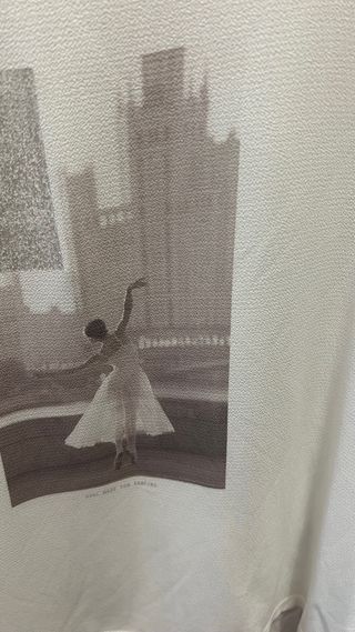Camiseta blanca bailarina - L