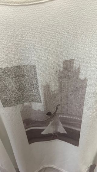 Camiseta blanca bailarina - L