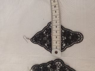 Pendientes negros encaje