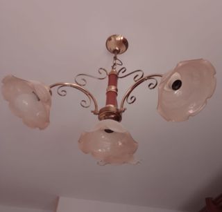 Lámpara 4 luces vintage