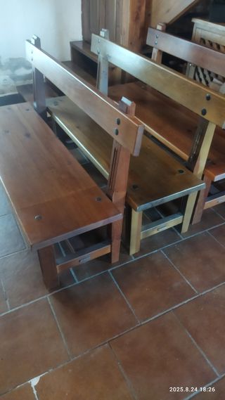 Bancos madera maciza 
