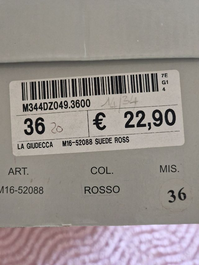 Scarpe La Giudecca rosse 36