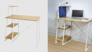 Escritorio ordenador - Madera y metal