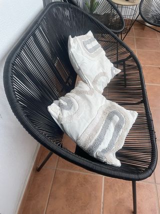 Sofá jardín negro - ratán