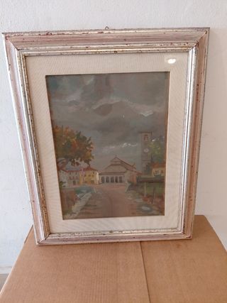 Quadro dipinto paesaggio vintage