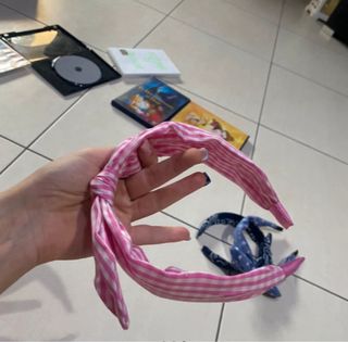 Cerchietti con fiocco: blu e rosa