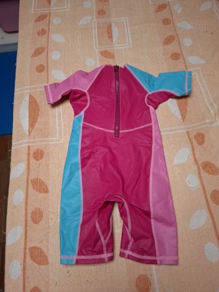  Traje de neopreno, natación. Flotador niña, manga