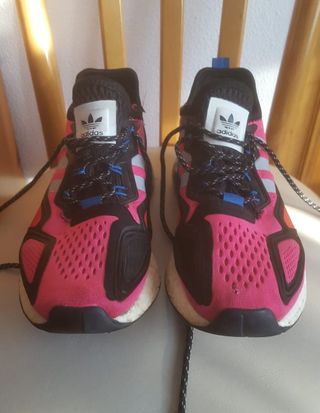 Zapatillas Adidas chica running rosa-negras