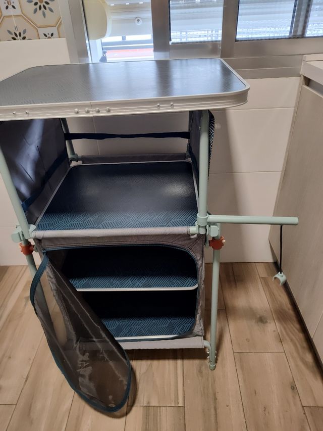 Mesa camping Decathlon plegable