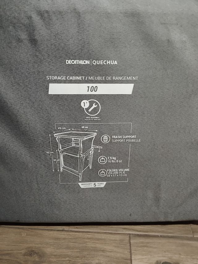 Mesa camping Decathlon plegable