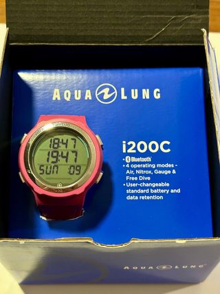 Aqualung i200C Ordenador Buceo Rosa y Verde lima
