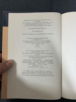 The Origins of Peasant Servitude in Medieval Ca...